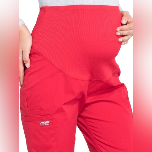 Cherokee Maternity Scrub Pants for Women, Workwear Professionals Soft Stretch. - Picture 3 of 6